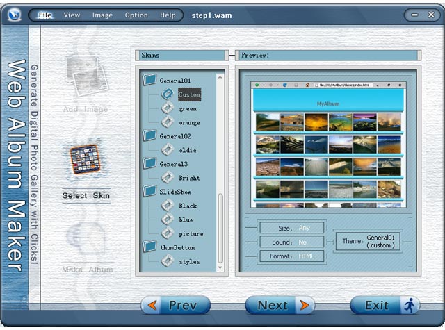 Screenshot for Web Album Maker 2.20