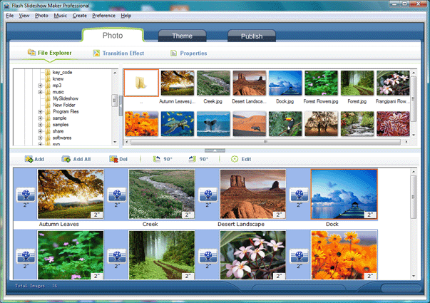 AnvSoft Flash Slideshow Maker screen shot