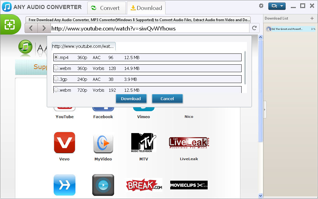 Any Audio Converter Convert Video and Audio to Various formats for