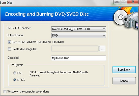 Burn disc