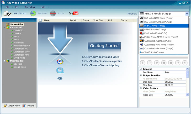 Screenshot of Free Video Converter