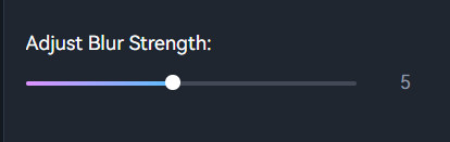 adjust blur strength