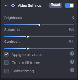 video settings