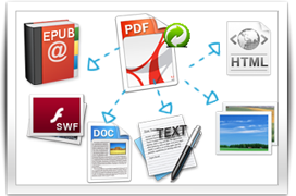 Convertir PDF en texte, epub, jepg, jpg, swf