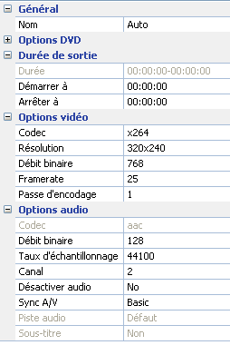 choisir le format de sortie pour convertir pal en ntsc