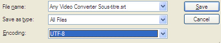sauvegarder srt sous-titre