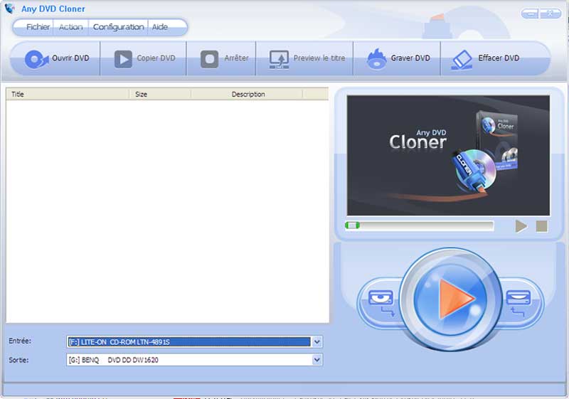 Capture d'écran de Any DVD Cloner