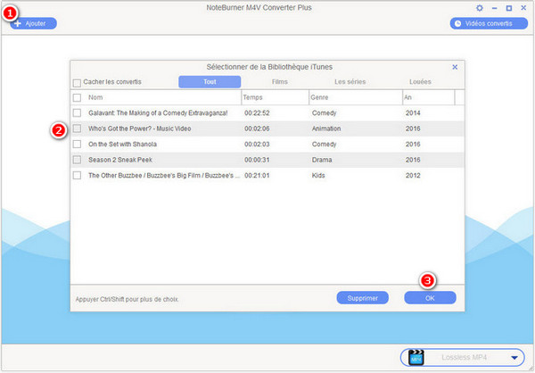 ajouter vidéo M4V dans M4V Converter