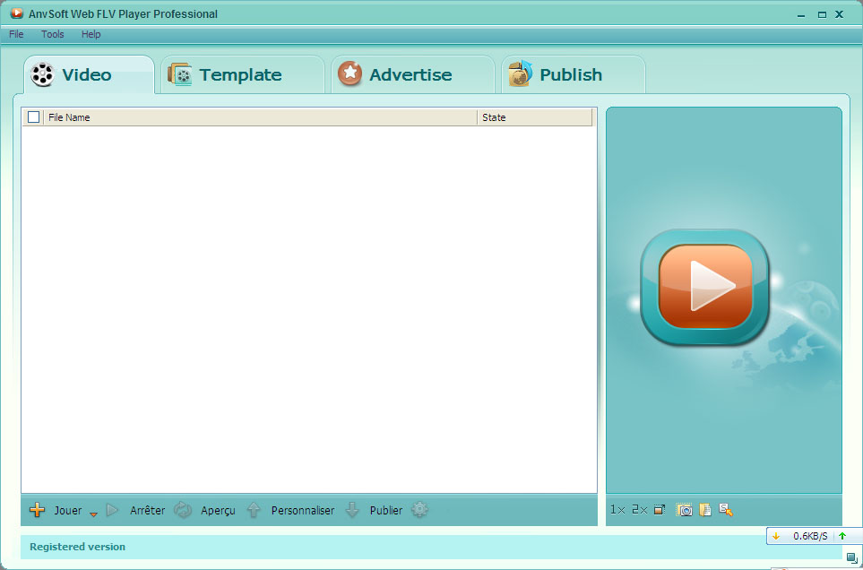 Capture d'écran de Web flv Player Pro
