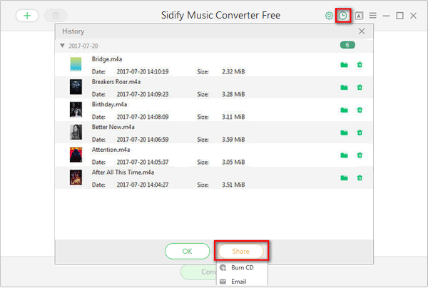Find converted Spotify songs