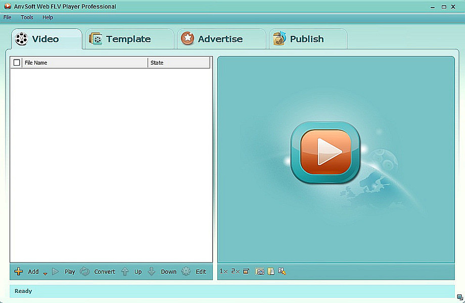 Main window of Web Flv Player Pro.