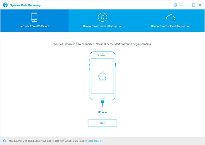 connect ios device to ios data recovery