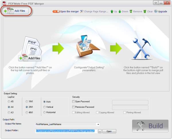 Import PDF files to PDF Merger