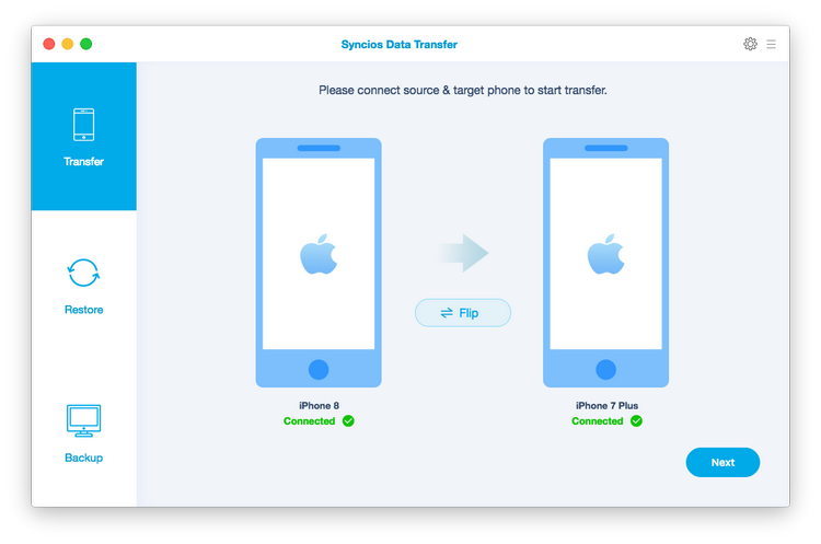 syncios data transfer android to iphone