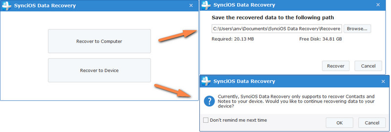 recover lost data to pc or device