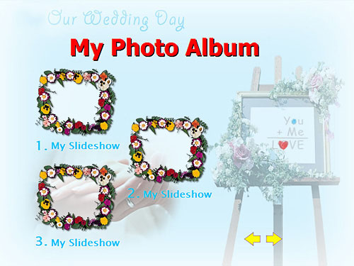 Romance/Wedding photo slideshow DVD menu template