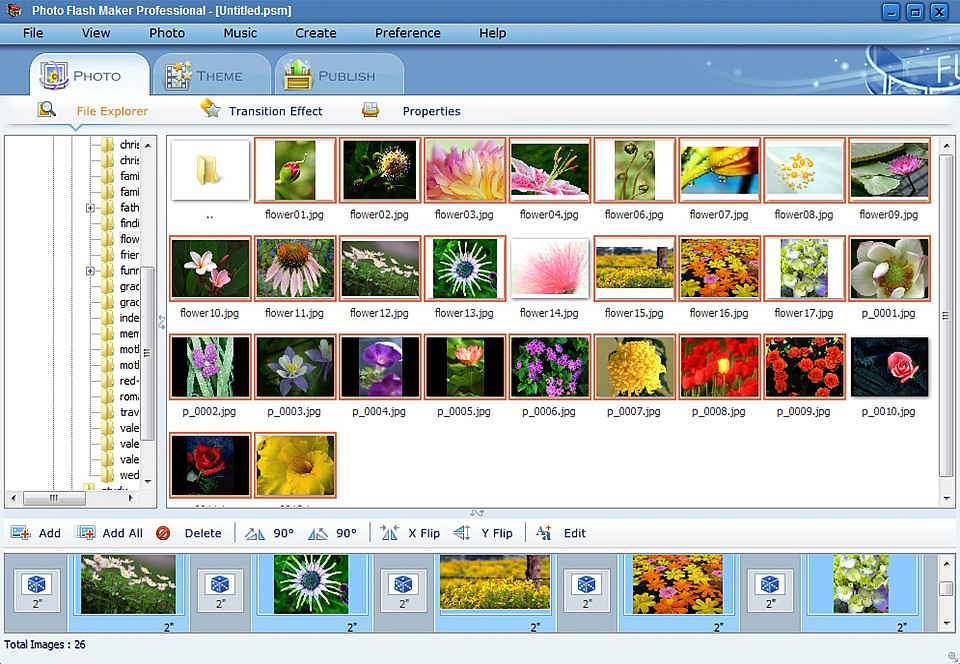 Main window of Photo Flash Maker Professional